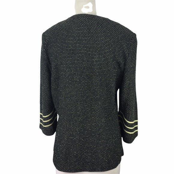 Ming Wang Black w/Yellow Accents Jacket, Medium - Picture 3 of 6